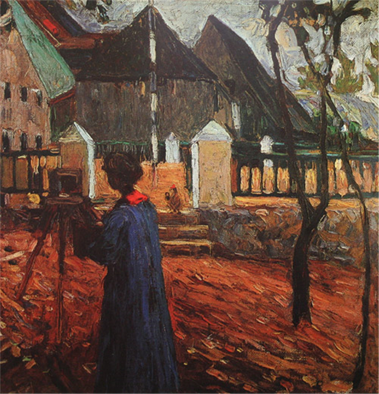 Gabriele Munter Painting Wassily Kandinsky Oil Painting